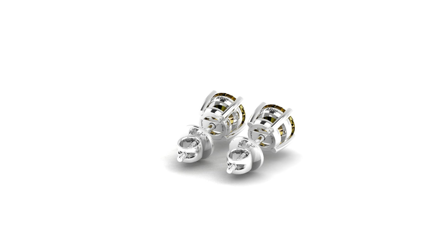 AЇNE Wine Topaz Studs in White Gold