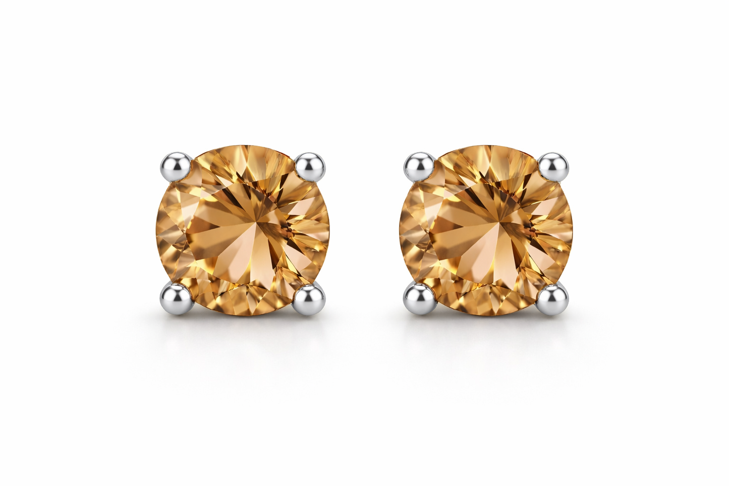 AЇNE Wine Topaz Studs in White Gold