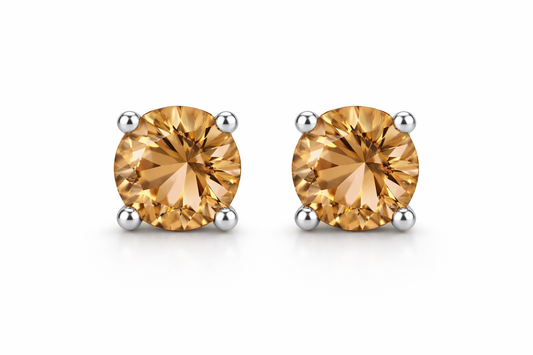 AЇNE Wine Topaz Studs in White Gold