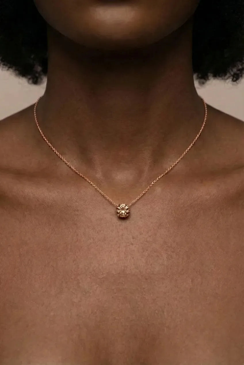 AÏNE Wine Topaz Pendant Yellow Gold