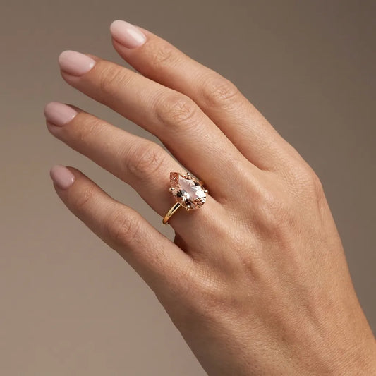AЇNE Champagne Topaz Ring in Yellow Gold