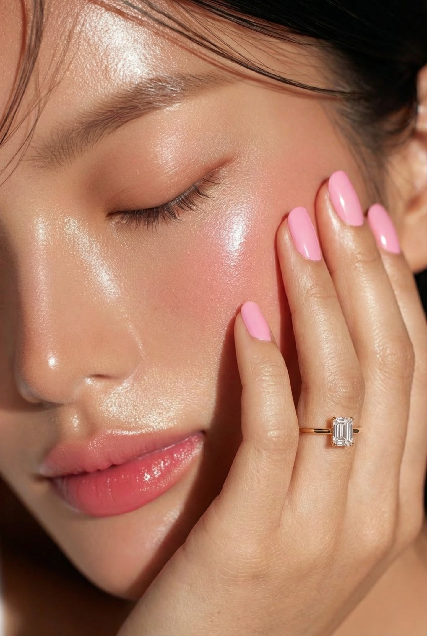 AЇNE Sheer Topaz Ring in Rose Gold
